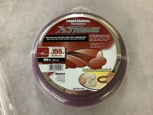 Arnold Professional Xtreme 109 ft. 0.155 in. Universal Twisted Trimmer Line with Cutting Tool for Walk-Behind Trimmer Mowers - Lot 1192
