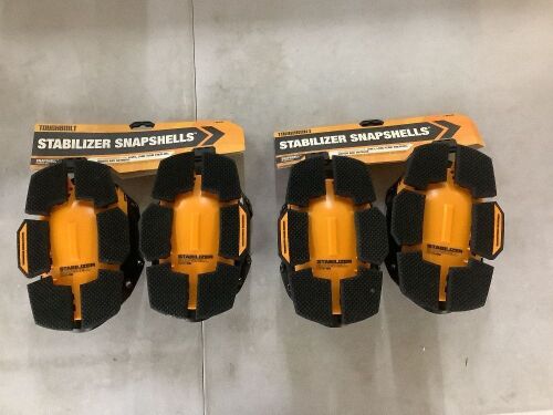 Lot of (2) TOUGHBUILT Removeable Stabilizer SnapShells Platform Knee Pad Shell for Use with FoamFit or GelFit Pads - Lot 280