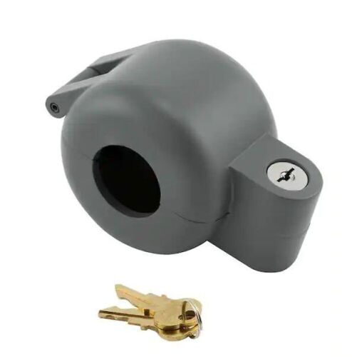 Lot of (2) Prime-Line Door Knob Lock-Out Device, Diecast Construction, Gray Painted Color, Keyed Alike - Lot 1190