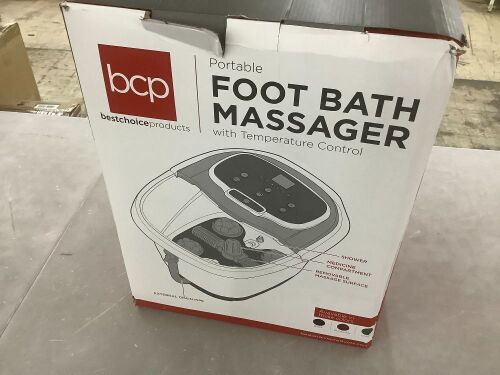 Automatic Heated Shiatsu Massage Foot Bath Spa w/ Pumice Stone - Lot 580