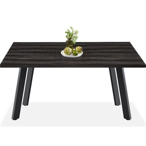 Modern Extendable Dining Table w/ Leaf Extension, 2 Locks - 47 to 63in - Lot 998