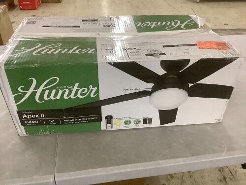 Hunter Apex II 52" Ceiling Fan  - Lot 1092