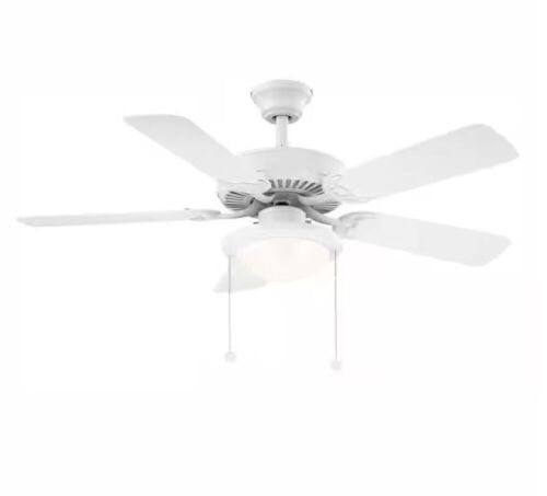 Trice 44 in. LED Matte White Ceiling Fan - Lot 278