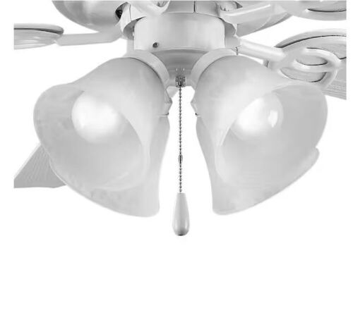 Progress Lighting 4-Light White Ceiling Fan Light Kit - Lot 373