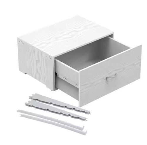 Everbilt Genevieve White Adjustable Closet Organizer Large Drawer Kit - Lot 166