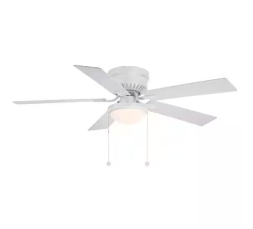 Hugger II 52 in. Indoor Matte White Low Profile Ceiling Fan - Lot 326