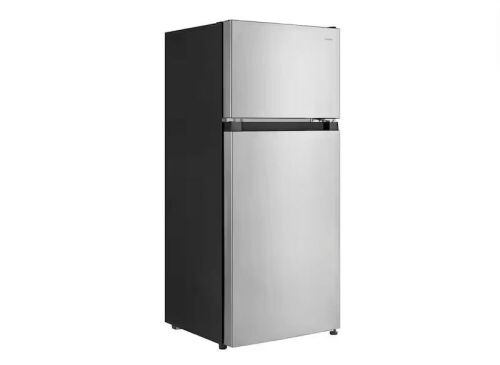 Vissani 4.5 cu. ft. 2-Door Mini Refrigerator in Platinum Steel with Freezer - Lot 42