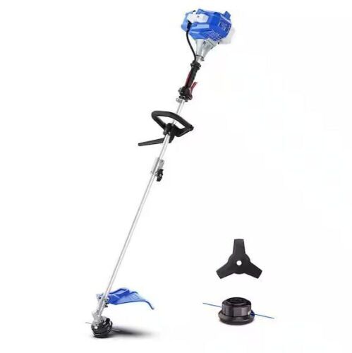 WILD BADGER POWER 26cc Weed Wacker Gas 3 in. 1 String Trimmer/Edger 17 in. with 10 in. Brush Cutter, Rubber Handle and Shoulder Strap - Lot 435