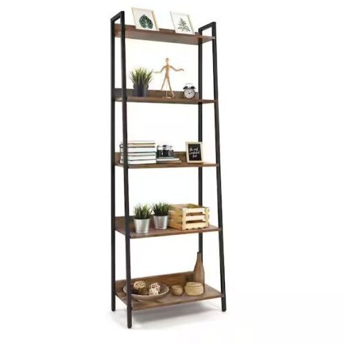 67 in. Rustic Oak Bookcase Shelf Organizer, 24 in. W 5 Tier - Lot 435