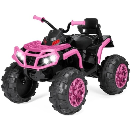 12V Kids Ride-On 4-Wheeler Quad ATV Car w/ 3.7mph Max, Bluetooth, Headlights - Lot 7206
