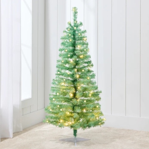 Prelit Colorful Mini Spruce Christmas Tree w/ LED Lights - 4ft - Lot 7243