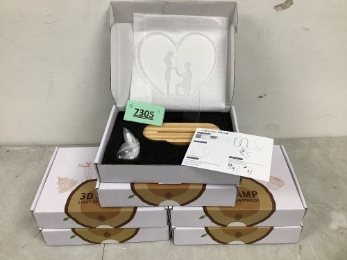 6 Pack of 3D Lamps - Lot 7305