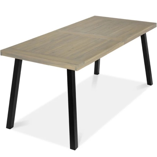 6-Person Indoor Outdoor Acacia Wood Dining Table - Lot 7403
