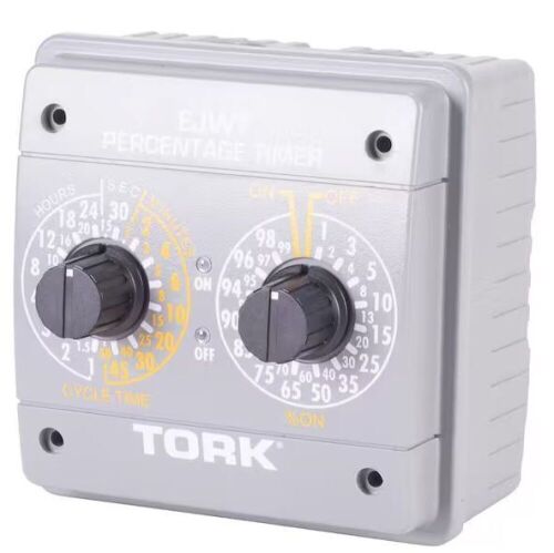 TORK 120-240VAC 24-Hour Indoor SPDT Percentage Timer, Gray - Lot 263