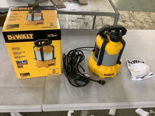 DEWALT 1/3 hp. Aluminum Submersible Utility Pump - Lot 875
