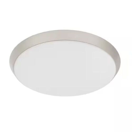 Commercial Electric 15 in. Brushed Nickel Integrated LED Dimmable Selectable CCT Flush Mount Indoor Ceiling Light - Lot 267