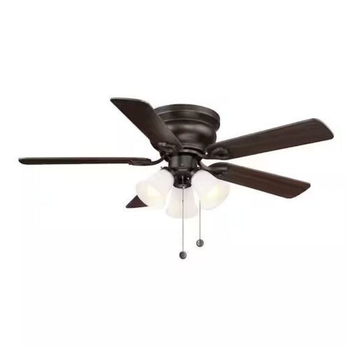 Clarkston II 44 in. LED Indoor Oil Rubbed Bronze Ceiling Fan with Light Kit - Lot 269