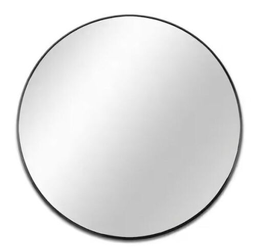 Seafuloy Round Wall Mirror Metal Frame Circle Mirror, 36 in. W x 36 in. H Black - Lot 569