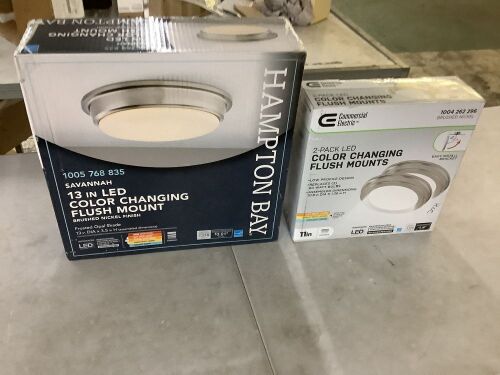 Lot of LED Color Changing Flush Mouunt Ceiling Lights - Lot 646