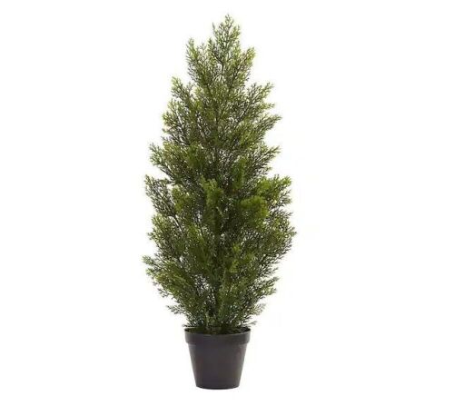 Lot of (2) Nearly Natural 3 ft. Artificial Indoor/Outdoor Mini Cedar Pine Tree - Lot 574