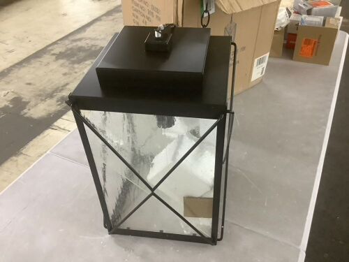 Millennium Lighting 1-Light 13 in. Powder Coat Black Outdoor Lantern Pendant - Lot 803