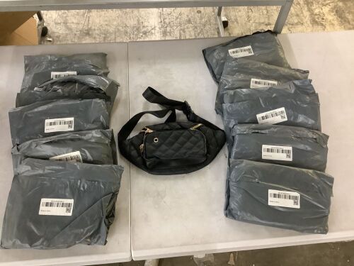 Lot of (11) Rhombus Pattern Simple Waist Bag  - Lot 216