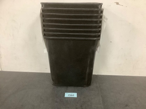 Set of 7 Small Trash Bins - Lot 7564