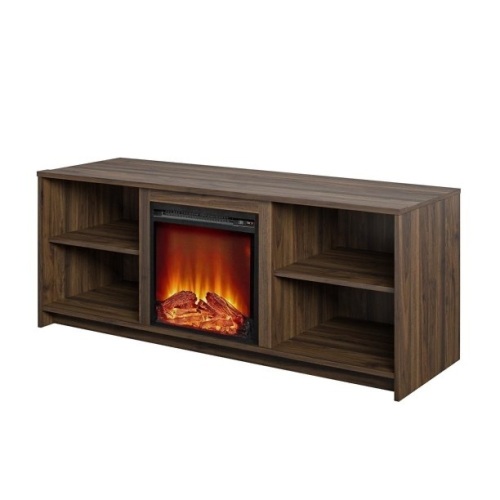 Mainstays Fireplace TV Stand for TVs up to 65", Walnut  - Lot 42