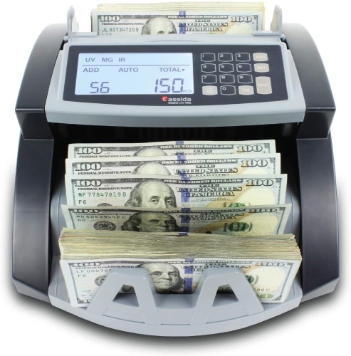 Cassida 5520 UV/MG Currency Counter with UV/MG Counterfeit Detection, Add and Batch Modes, Large LCD Display - Lot 53