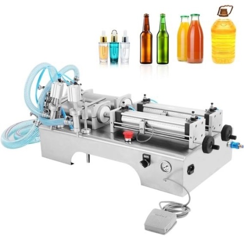 Two Heads Pneumatic Liquid Filling Machine 100-1000ml Pressure Sealing  - Lot 54