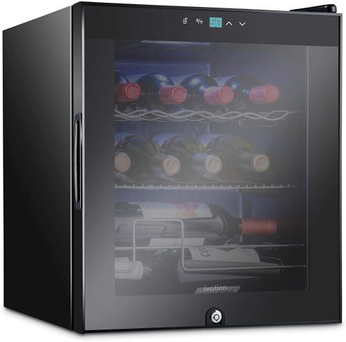 Ivation 12 Bottle Compressor Wine Cooler Refrigerator w/Lock  - Lot 55