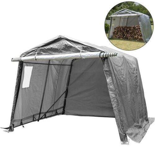 Portable Storage Shed Outdoor Carport Canopy Garage Shelter Steel Tent 10x10 Ft - Lot 72