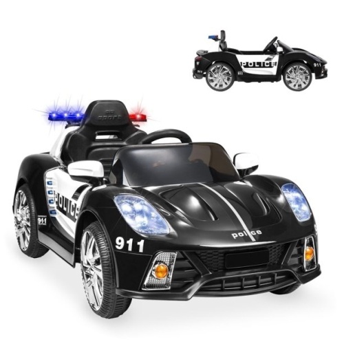 12V 2-Speed Kids Police Sports Car Ride On w/ AUX Port, Parent Control, Working Intercom  - Lot 73