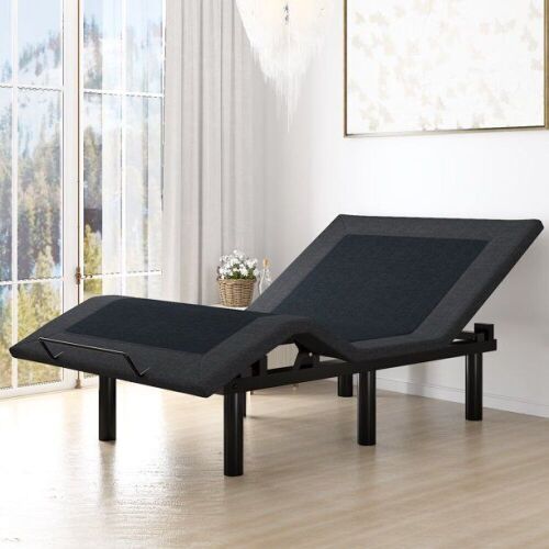 Amolife Adjustable Bed Base Frame with Head and Foot Incline, Wireless Remote Control, Twin XL - Lot 87