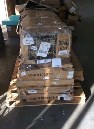 Pallet of Uninspected E-Commerce Returns Including (2) Bed Frames, (2) Desks, (1) Folding Office Table, (1) Trampoline & (1) Tent  - Lot 88