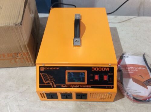 ECO-WORTHY 3000W 24V Pure Sine Wave Solar Hybrid Power Inverter  - Lot 92