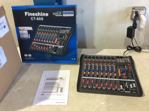 Fineshine 8 Channel Professional Audio Mixing Console  - Lot 93