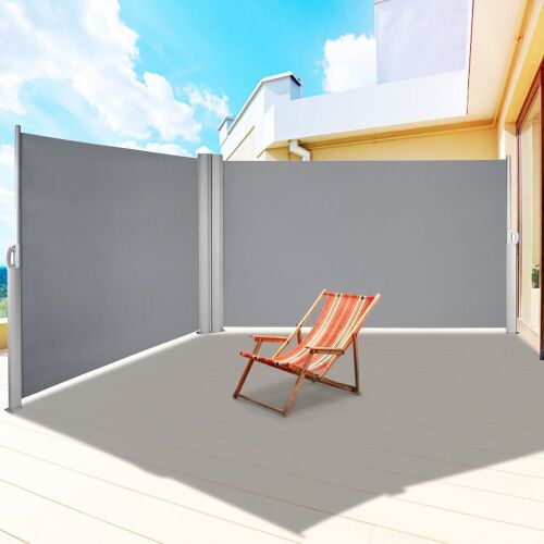 Retractable Side Awning Patio Privacy Screen 71" x 236" - Lot 96