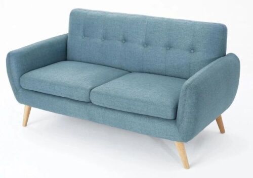 Joseline Mid Century Modern Petite Fabric Love Seat  - Lot 116