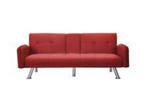 Modern Linen Futon Sofa Bed - Lot 134