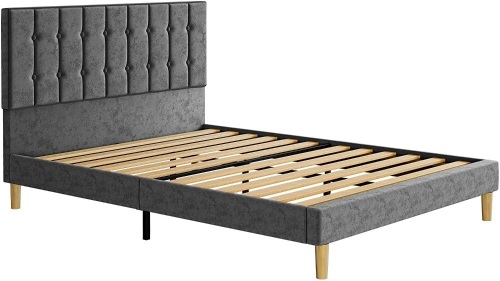 LIKIMIO Full Size Upholstered Bed Frame  - Lot 156