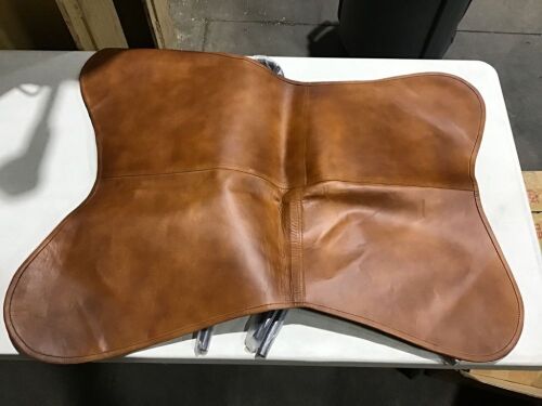 VidaXL Brown Leather Butterfly Chair  - Lot 178