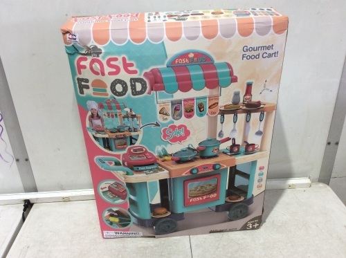 Fast Food Gourmet Food Cart Play Set  - Lot 272
