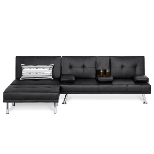 3-Piece Modular Modern Furniture Set w/ Double & Single Futons, Footstool  - Lot 293