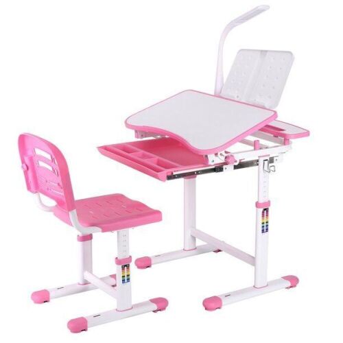 Homfa Multi-purpose Height Adjustable Children's Learning Desk Table and Chair Set  - Lot 317