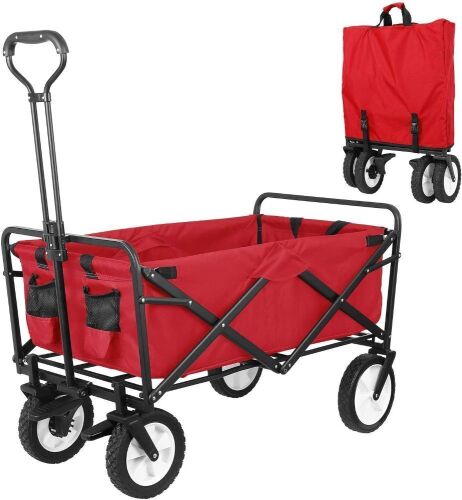 HEMBOR Collapsible Utility Wagon with Rubber Wheels and Brake Wheels - Lot 337