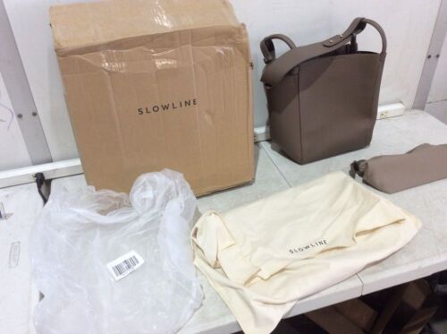Slowline Leather Saunter Tote Bag with Zippered Bag  - Lot 341