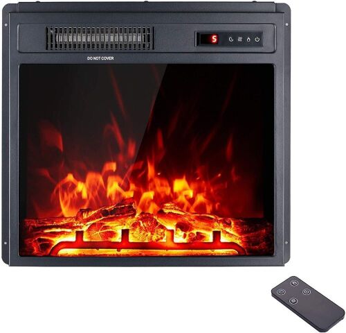 AMERLIFE 18" Recessed Electric Fireplace Heater with Remote Control - Lot 349