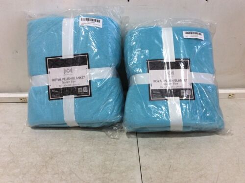 Lot of (2) Merry Life Royal Plush Blankets, Queen  - Lot 361