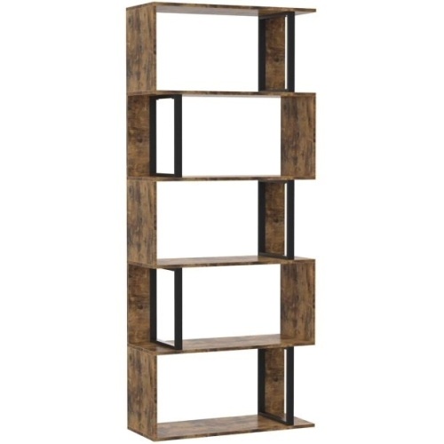IRONCK 5 Tier Bookcase Z-Shelf Style   - Lot 368